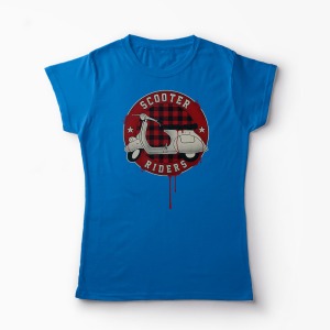 Tricou Scooter Riders  - Femei-Albastru Regal